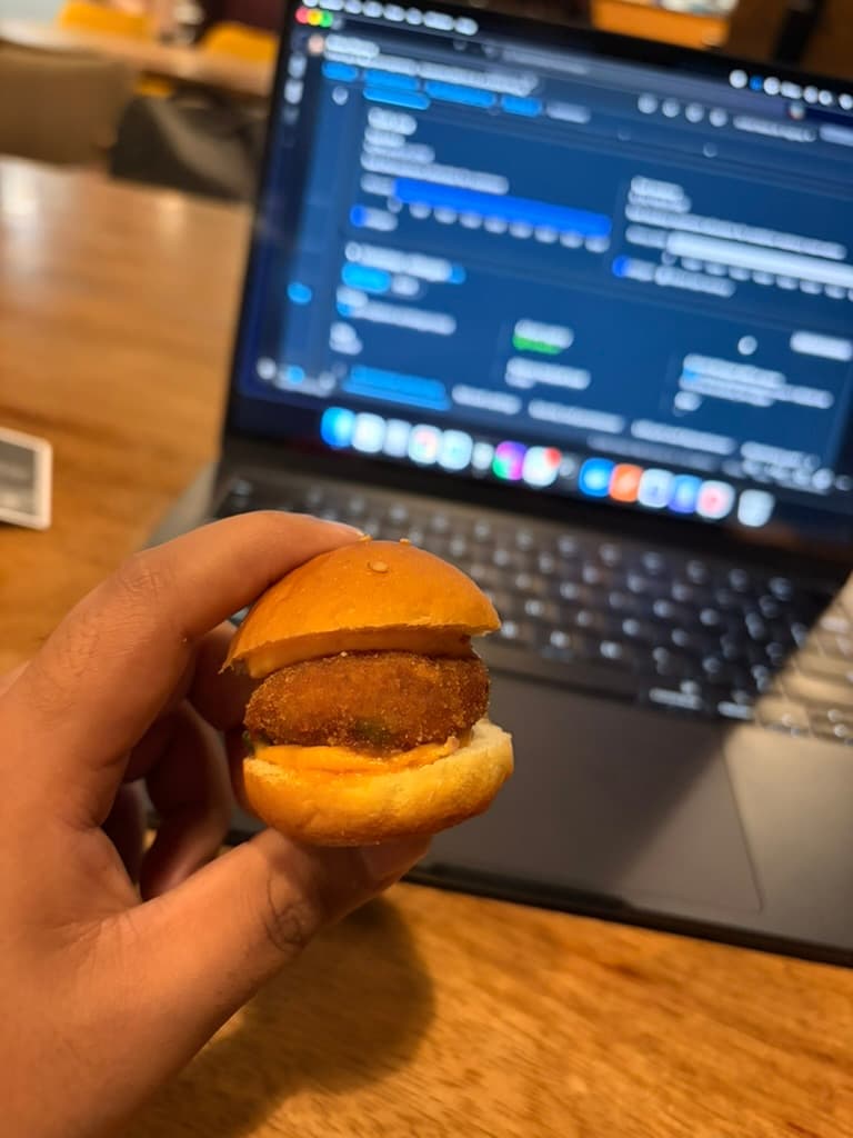 Mid-build, slider in hand